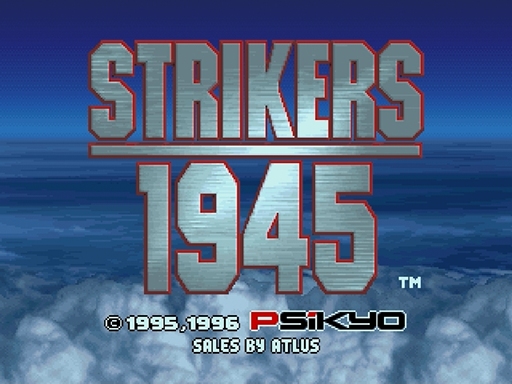 Strikers 1945 title screen for Sega Saturn